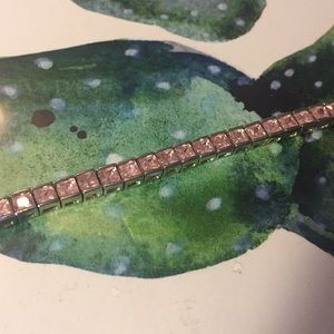 sterling pink cz bracelet